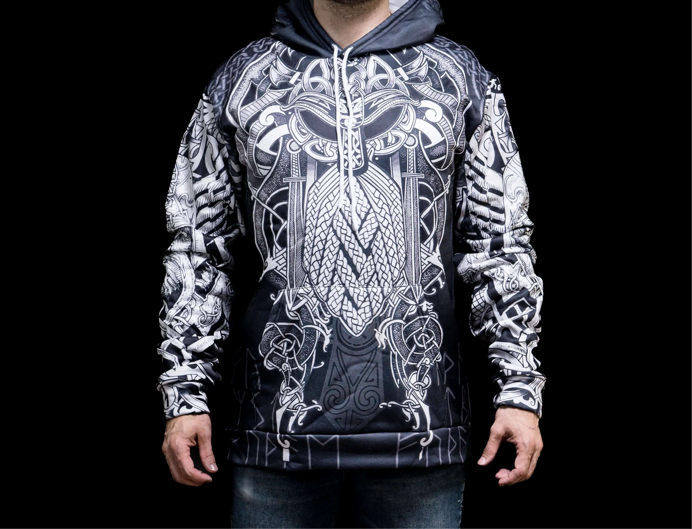 Hoodie Viking "Thor's Epicenter - Puissance du Tonnerre"