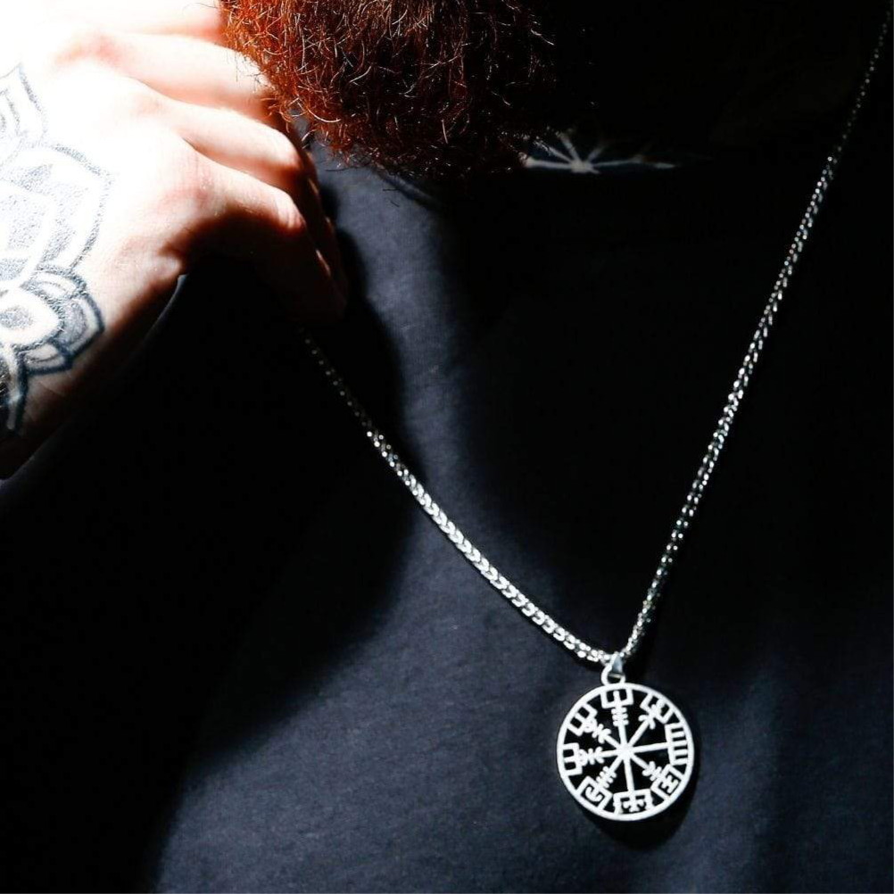 Collier Viking Boussole du Vegvisir-HERITAGE VIKING