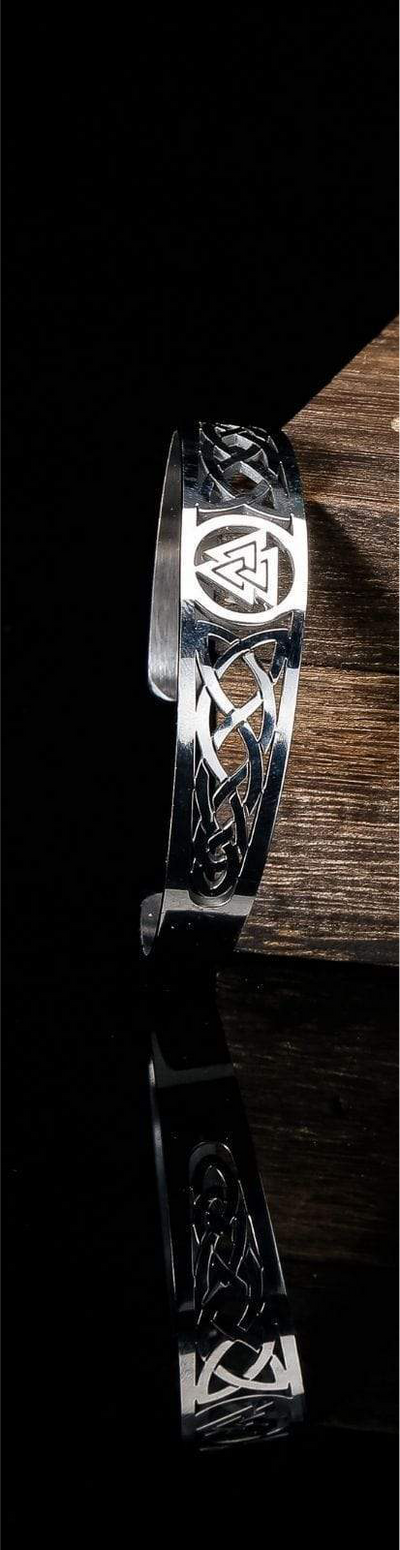 Bracelet Viking Valknut ajustable en acier inoxydable-HERITAGE VIKING