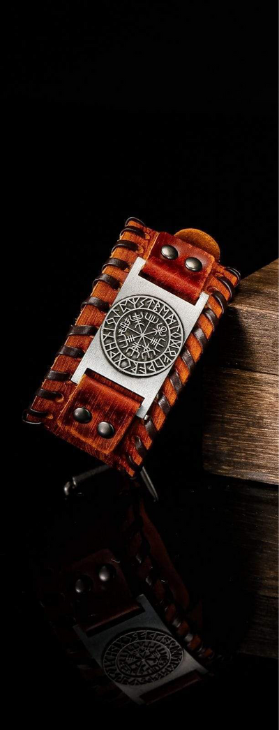 Bracelet de Viking en Cuir-HERITAGE VIKING