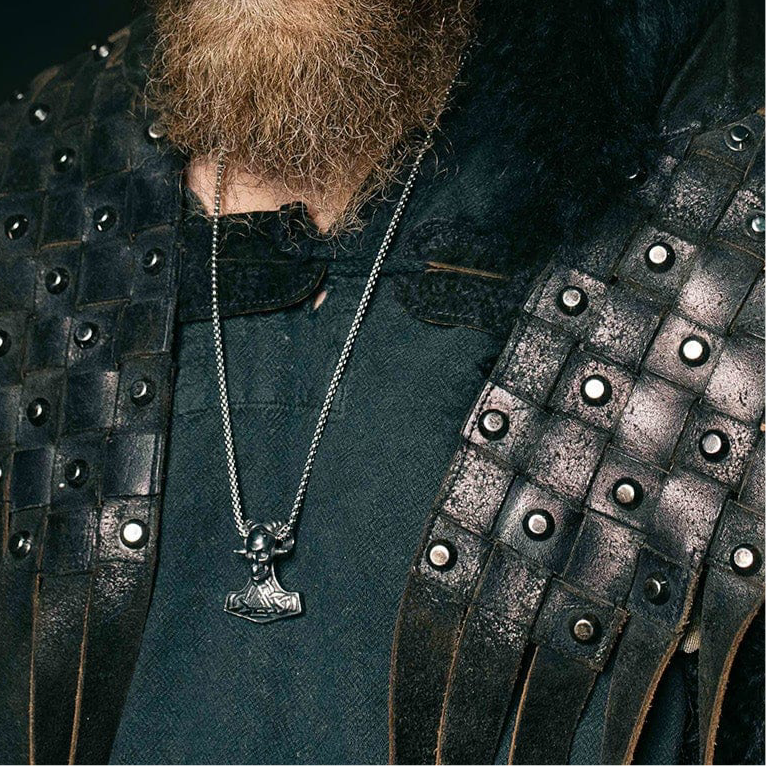 Collier Viking tête de mort Valknut-HERITAGE VIKING