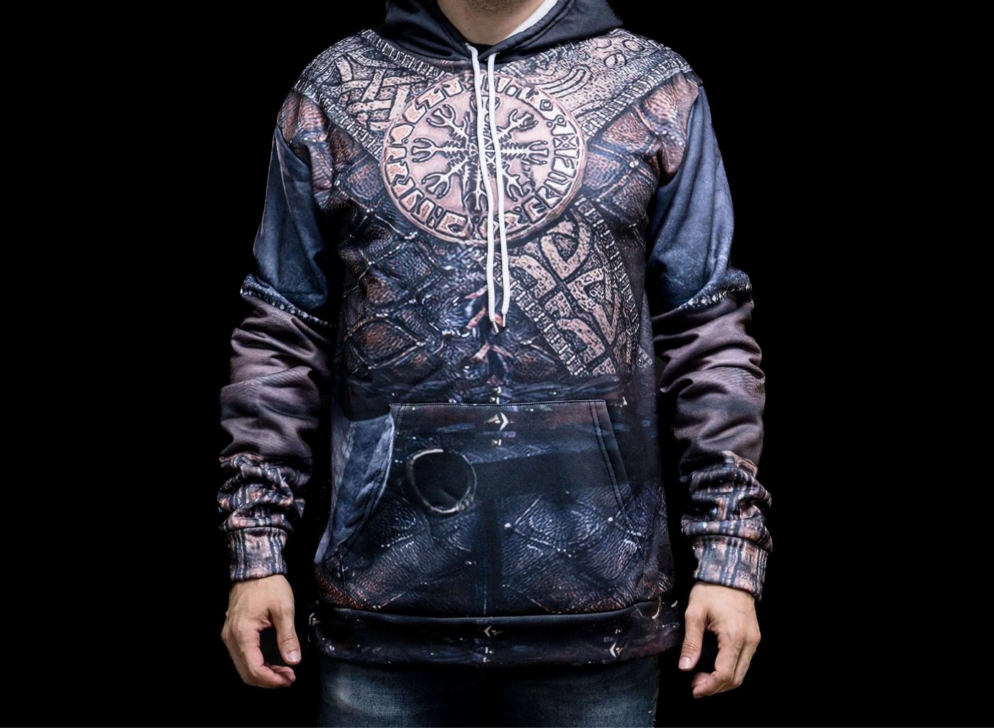Hoodie Viking "Vegvisir, la boussole du guerrier"-HERITAGE VIKING