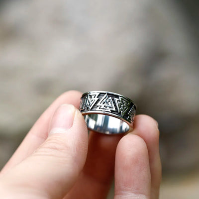 Bague viking Valknut tournoyant-HERITAGE VIKING