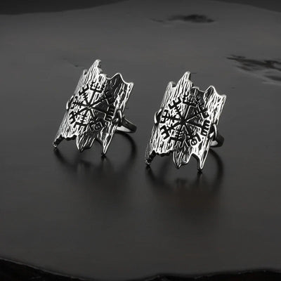 Bague viking l'écorse gravée de Vegvisir-HERITAGE VIKING