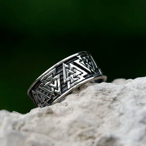 Bague viking Valknut tournoyant-HERITAGE VIKING