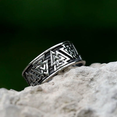 Bague viking Valknut tournoyant-HERITAGE VIKING