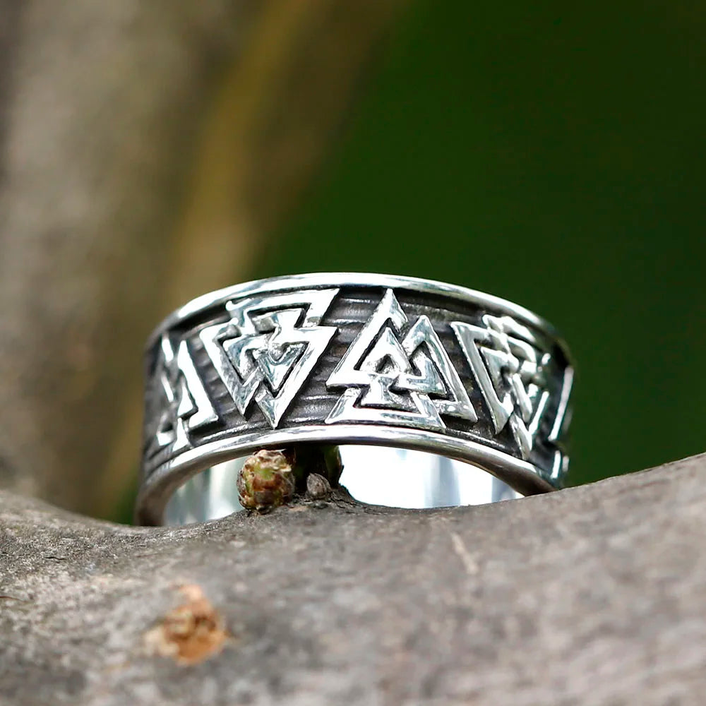Bague viking Valknut tournoyant-HERITAGE VIKING