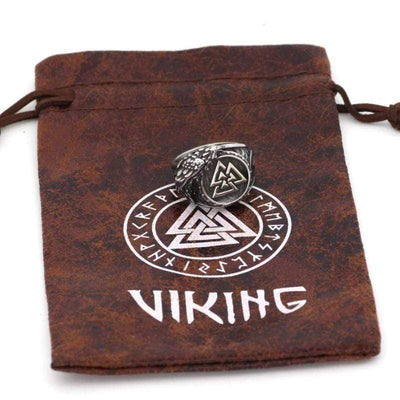 Bague symbole Valknut - Acier inoxydable - Viking-HERITAGE VIKING
