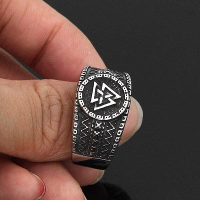 Anneau Valknut | Acier Inoxydable-HERITAGE VIKING