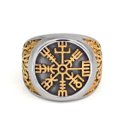 Bague compas du Viking et arbre de vie-HERITAGE VIKING