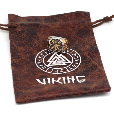 Bague compas du Viking et arbre de vie-HERITAGE VIKING