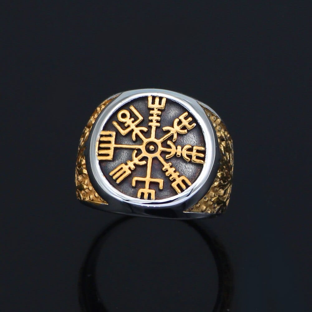 Bague compas du Viking et arbre de vie-HERITAGE VIKING