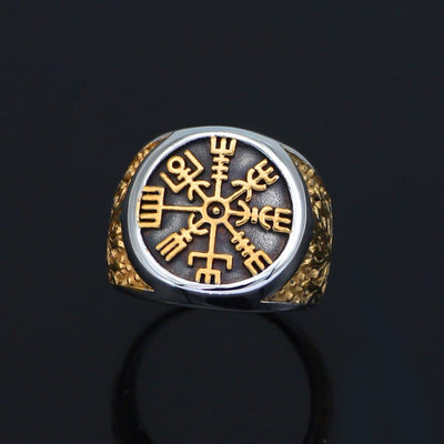 Bague compas du Viking et arbre de vie-HERITAGE VIKING