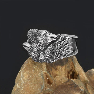 Bague Corbeaux messagers d'Odin-HERITAGE VIKING