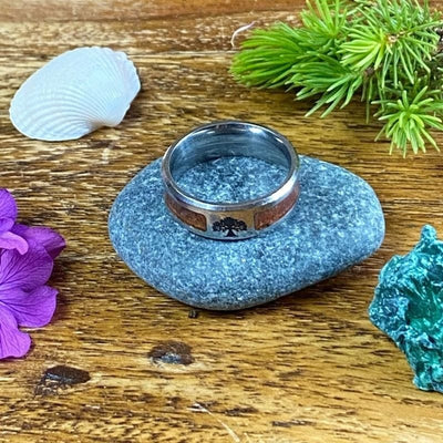 Bague d'Yggdrasil - acier inoxydable-HERITAGE VIKING