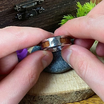 Bague d'Yggdrasil - acier inoxydable-HERITAGE VIKING