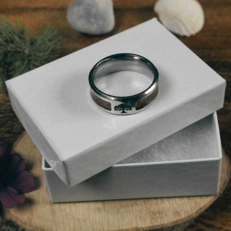 Bague d'Yggdrasil - acier inoxydable-HERITAGE VIKING