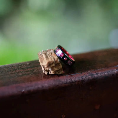 Bague de Jarl "Sang du Valhalla" en Tungstène-HERITAGE VIKING