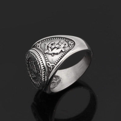 Bague Loup - Acier Inoxydable-HERITAGE VIKING