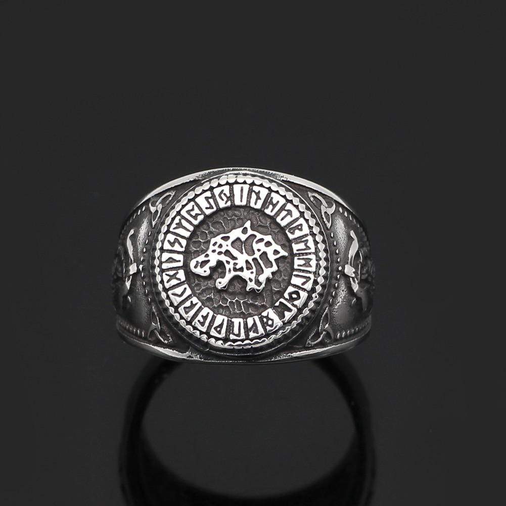 Bague Loup - Acier Inoxydable-HERITAGE VIKING