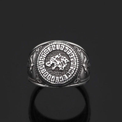 Bague Loup - Acier Inoxydable-HERITAGE VIKING