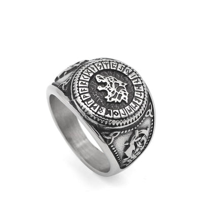 Bague Loup - Acier Inoxydable-HERITAGE VIKING