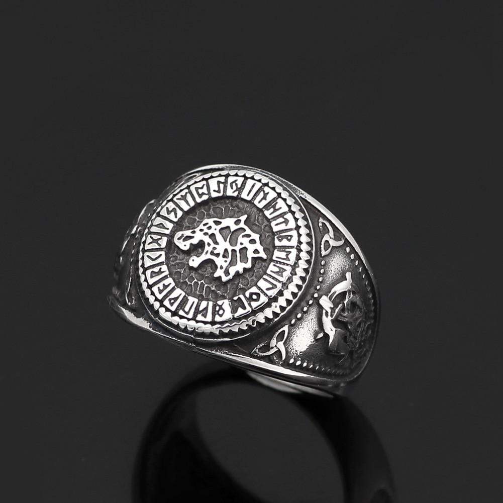 Bague Loup - Acier Inoxydable-HERITAGE VIKING