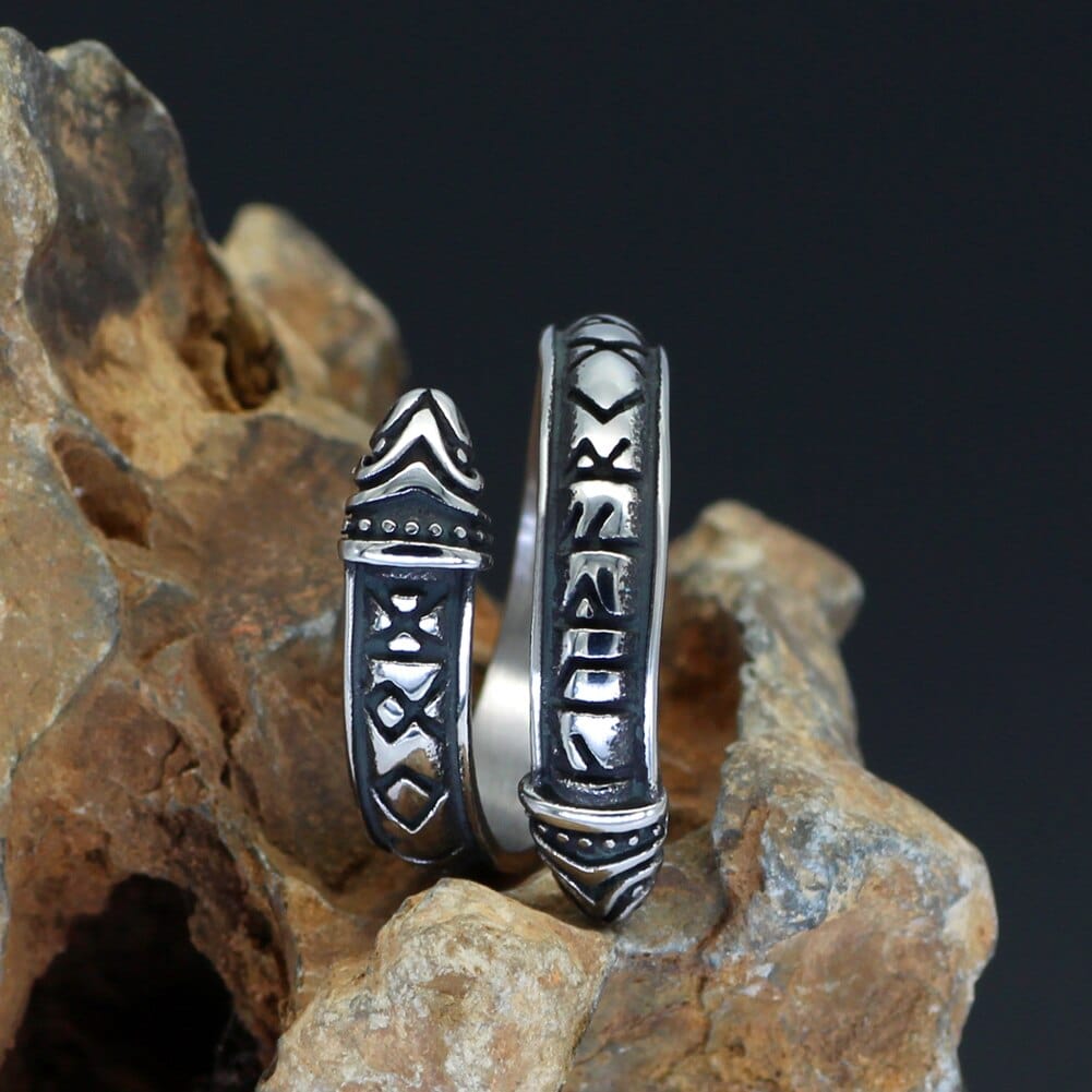 Bague runique ouverte-HERITAGE VIKING