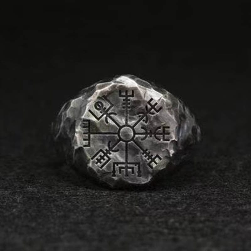Bague "Suivre son chemin" Vegvisir | Acier inoxydable-HERITAGE VIKING