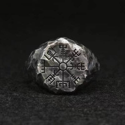 Bague "Suivre son chemin" Vegvisir | Acier inoxydable-HERITAGE VIKING