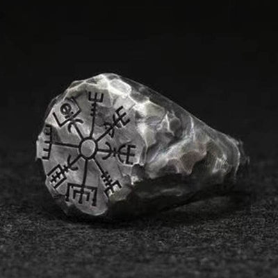 Bague "Suivre son chemin" Vegvisir | Acier inoxydable-HERITAGE VIKING