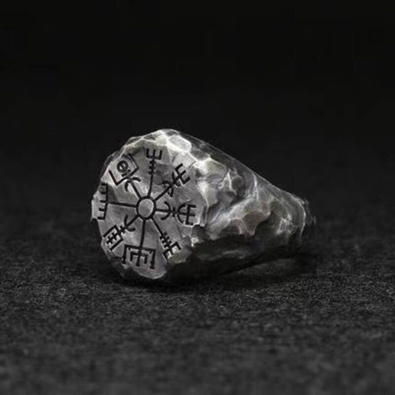 Bague "Suivre son chemin" Vegvisir | Acier inoxydable-HERITAGE VIKING