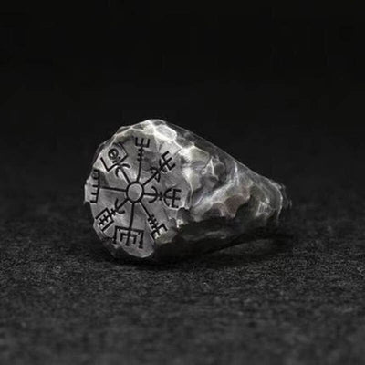 Bague "Suivre son chemin" Vegvisir | Acier inoxydable-HERITAGE VIKING