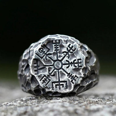 Bague "Suivre son chemin" Vegvisir | Acier inoxydable-HERITAGE VIKING