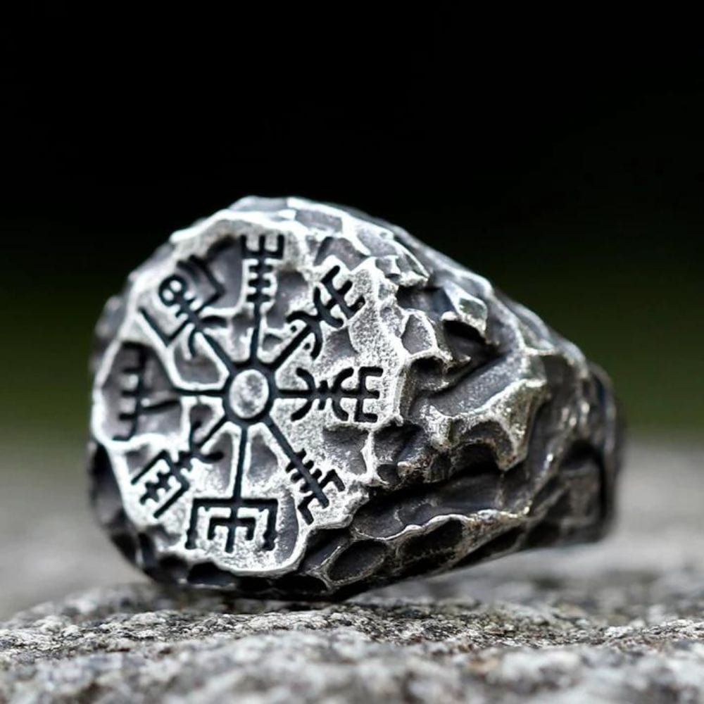 Bague "Suivre son chemin" Vegvisir | Acier inoxydable-HERITAGE VIKING