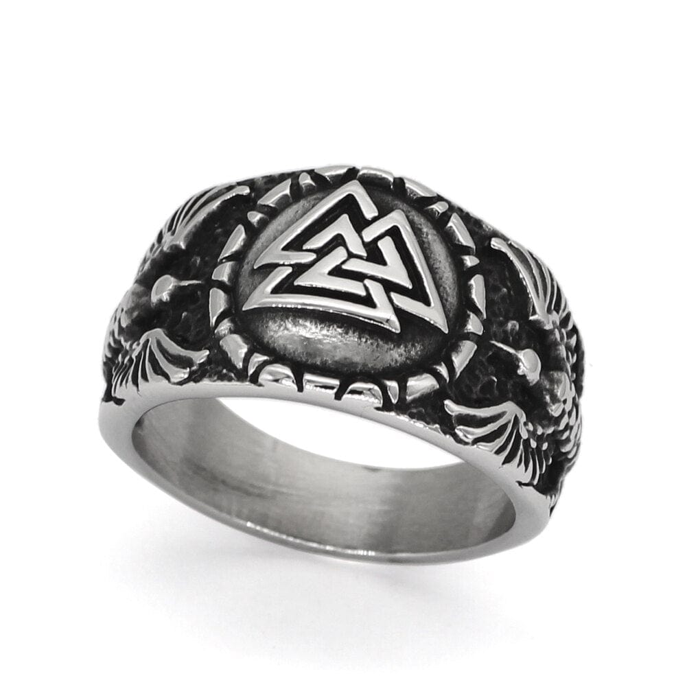 Bague Valknut porté par les corbeaux d'Odin-HERITAGE VIKING