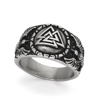 Bague Valknut porté par les corbeaux d'Odin-HERITAGE VIKING