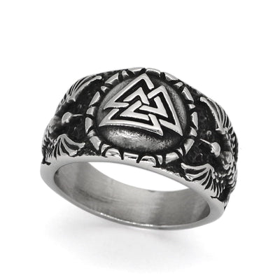 Bague Valknut porté par les corbeaux d'Odin-HERITAGE VIKING
