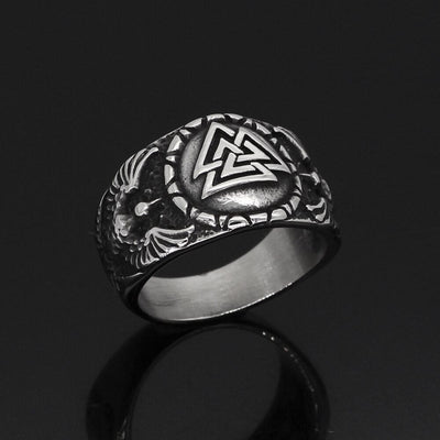 Bague Valknut porté par les corbeaux d'Odin-HERITAGE VIKING