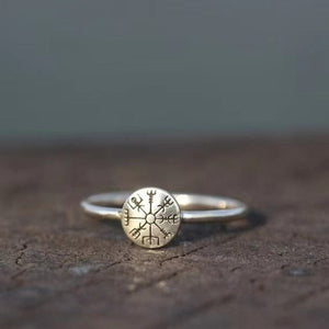 Bague Vegvisir de guerrière au bouclier-HERITAGE VIKING