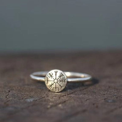 Bague Vegvisir de guerrière au bouclier-HERITAGE VIKING