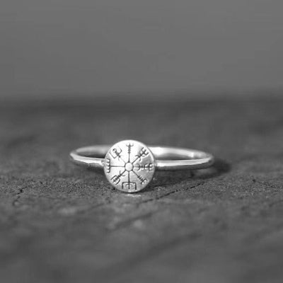 Bague Vegvisir de guerrière au bouclier-HERITAGE VIKING