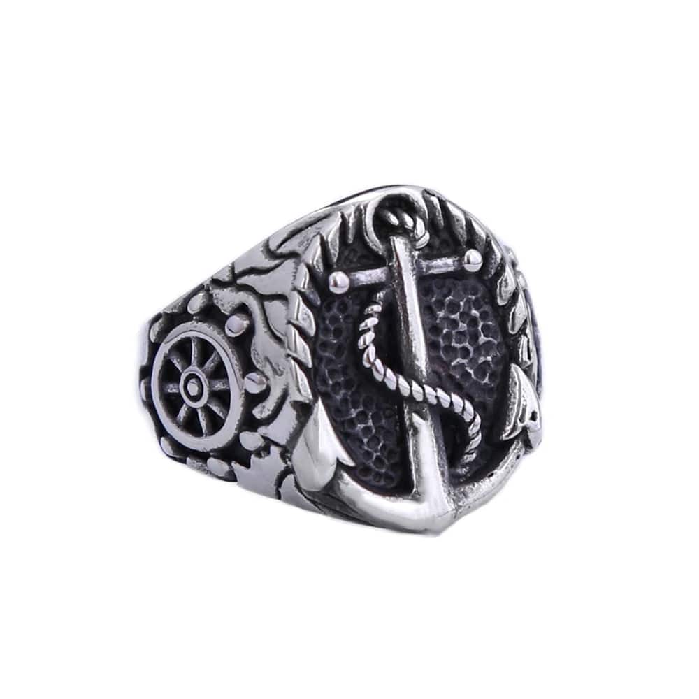 Bague Viking Ancre de Drakkar-HERITAGE VIKING