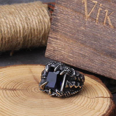 Bague viking "Anneau des Quatre Feux du Dragon"-HERITAGE VIKING