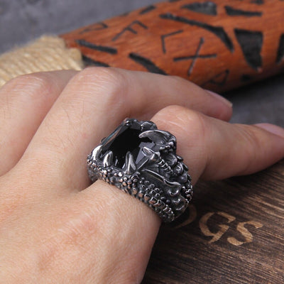 Bague viking "Anneau des Quatre Feux du Dragon"-HERITAGE VIKING