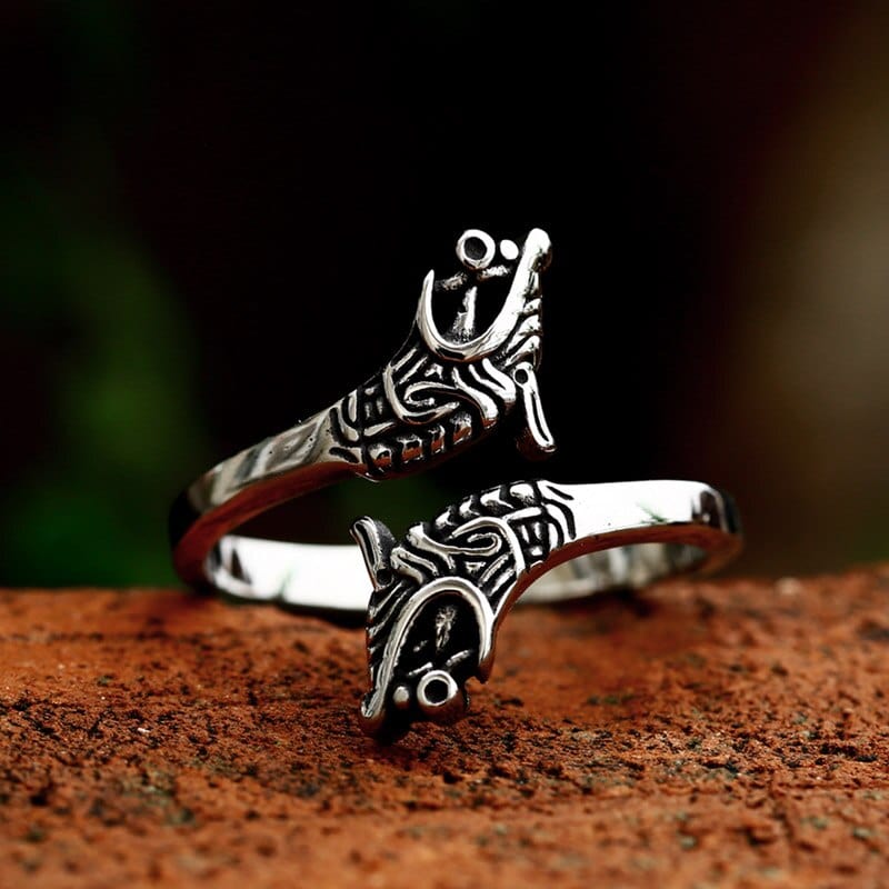 Bague Viking "Bague de la Fraternité du Loup"-HERITAGE VIKING