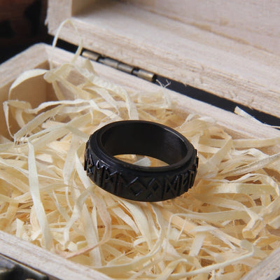Bague Viking "Bague Futhark: Echo de l'Infini"-HERITAGE VIKING