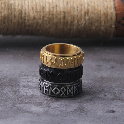Bague Viking "Bague Futhark: Echo de l'Infini"-HERITAGE VIKING