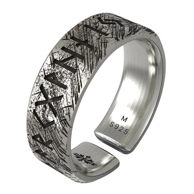 Bague Viking en Argent Sterling 925 - Alliance des Runes Éternelles-HERITAGE VIKING