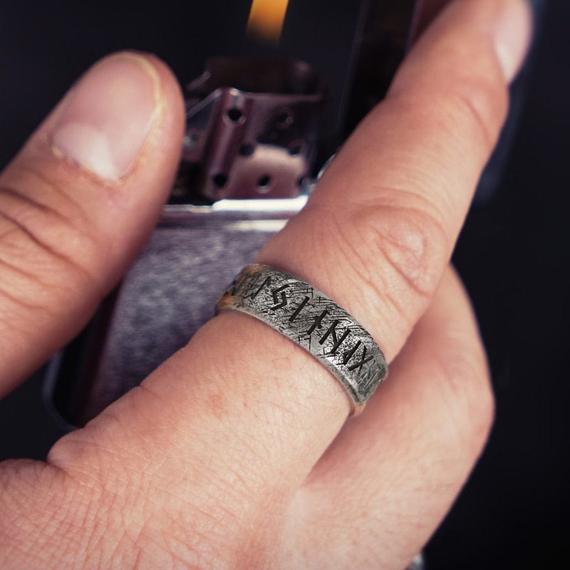 Bague Viking en Argent Sterling 925 - Alliance des Runes Éternelles-HERITAGE VIKING